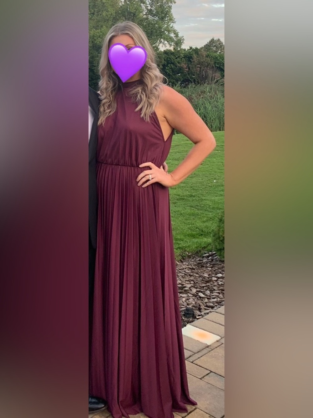 ASOS Sleeveless Pleated Maxi Dress in Wine